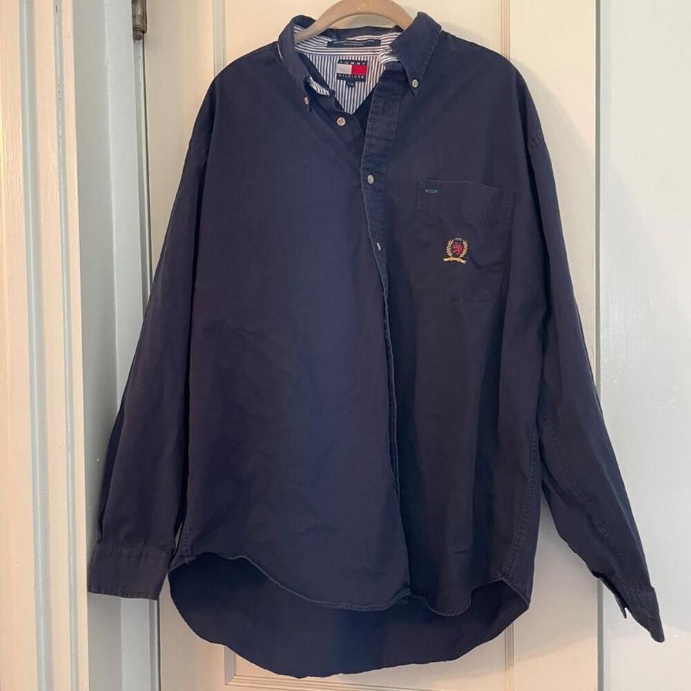 Tommy-hilfiger Men's Navy and Blue Shirt